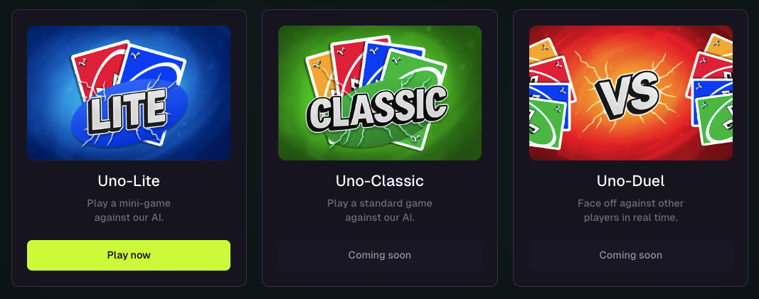Uno Casino Game Lobby Goated
